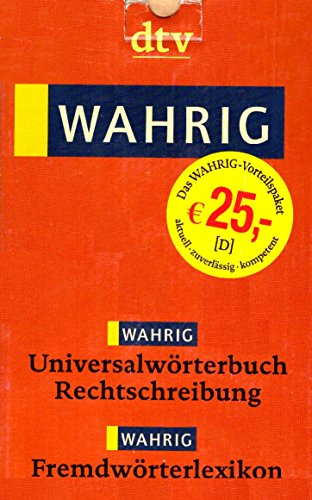 Imagen de archivo de Wahrig) Universalw rterbuch Rechtschreibung; (Wahrig) Fremdw rterlexikon, 2 Bde. [Taschenbuch] a la venta por Nietzsche-Buchhandlung OHG