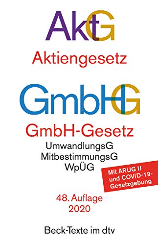 Beispielbild fr Aktiengesetz GmbH-Gesetz: mit Umwandlungsgesetz, Wertpapiererwerbs- und bernahmegesetz, Mitbestimmungsgesetzen und Deutschem Corporate Governance Kodex (Beck-Texte im dtv) zum Verkauf von medimops