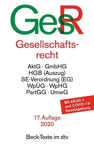 Stock image for Gesellschaftsrecht (Beck-Texte im dtv) for sale by medimops