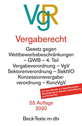 Stock image for Vergaberecht (Beck-Texte im dtv) for sale by medimops