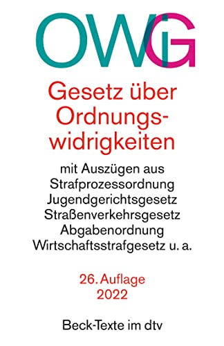 Stock image for Gesetz ber Ordnungswidrigkeiten (Beck-Texte im dtv) for sale by medimops
