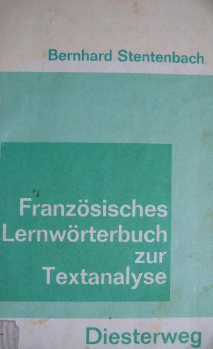 Stock image for Franzsisches Lernwrterbuch zur Textanalyse for sale by medimops