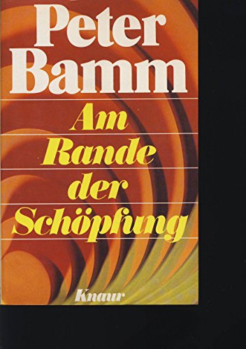 Beispielbild fr Am Rande der Schpfung. Mit einem Prolog "Wie der ehrenwerte Autor Peter Bamm geboren wurde" aus den Erinnerungen von Paul Fechter. 1. - 100. Tausend. Erstausgabe Stuttgart : Deutsche Verlags-Anstalt DVA, 1974. 238 (2) Seiten mit einem Titelzeichnung von Olaf Gulbransson. 19 cm. Schutzumschlag: Atelier Frick-Kirchhoff. Grnes Leinen mit goldgeprgten Rckentiteln und blauem Schutzumschlag. Best. Nr. 69244 5,00   Sehr guter Zustand. Frisches Exemplar. Wie ungelesen. Aus dem Klappentext: Peter Bamms dritter Feuilleton-Band! . Ein Werk, das funkelt von Einfllen, blitzt von Witz und leuchtet im warmen Schein der Weisheit. Ob P. B. den Frauen huldigt, ab er den Tatendrang aund die Albernheiten der Mnner betrachtet, ob er uns nach Paris, Moskau oder Ktzschenbroda entfhrt, ob er sich zu den Angeln setzt oder unter die Stammtischbrder - was er berhrt, verwandelt sich aus Alltagsplunder in Gold. - Peter Bamm, eigentlich Curt Emmrich (* 20. Oktober 1897 in Hochneukirch (heute Ortsteil von zum Verkauf von BOUQUINIST