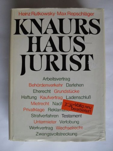 Beispielbild fr Knaurs Hausjurist zum Verkauf von Bernhard Kiewel Rare Books