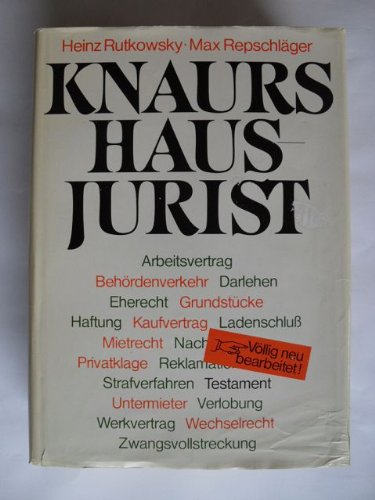 Imagen de archivo de Knaurs Hausjurist a la venta por Bernhard Kiewel Rare Books