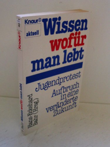 Beispielbild fr Wissen wofr man lebt zum Verkauf von Versandantiquariat Dirk Buchholz