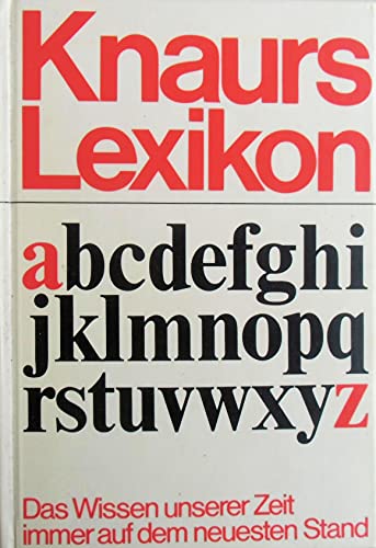 Stock image for KNAURS LEXIKON a-z (in einem Band) for sale by German Book Center N.A. Inc.