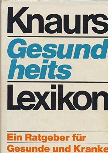 Imagen de archivo de Knaurs Gesundheitslexikon (5238 412) a la venta por medimops