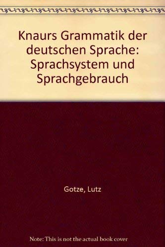 Beispielbild fr Knaurs Grammatik der deutschen Sprache. Sprachsystem und Sprachgebrauch zum Verkauf von medimops