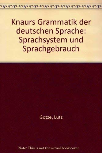 9783426264218: Knaurs Grammatik der deutschen Sprache: Sprachsystem und Sprachgebrauch (German Edition)