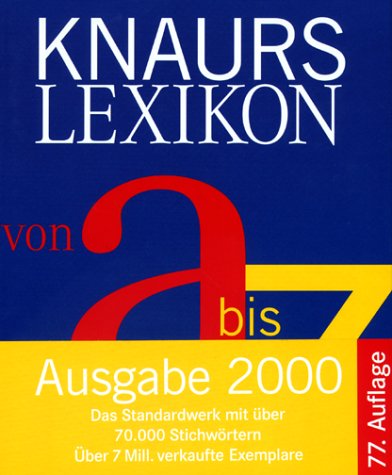 Imagen de archivo de Knaurs Lexikon Von A Bis Z a la venta por ThriftBooks-Atlanta