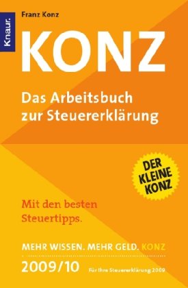 9783426783238: Konz: Das Arbeitsbuch zur Steuererklrung/ 2009/2010