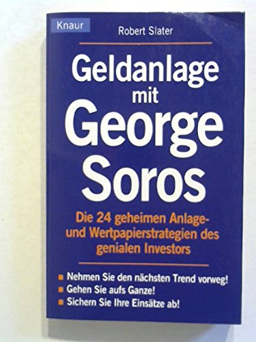 Beispielbild fr Geldanlage mit George Soros zum Verkauf von medimops