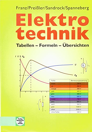 9783427036654: Elektrotechnik: Tabellen - Formeln - bersichten