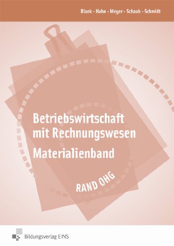 Imagen de archivo de Betriebswirtschaft mit Rechnungswesen: Materialienband, RAND OHG Lehrerhandbuch a la venta por medimops