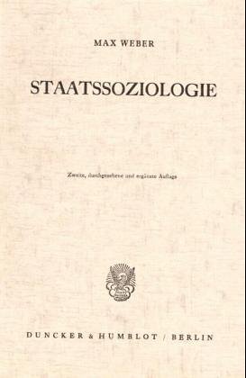 9783428016525: Staatssoziologie