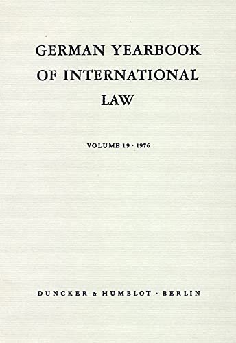 Stock image for German Yearbook of International Law / Jahrbuch fr Internationales Recht. for sale by SKULIMA Wiss. Versandbuchhandlung