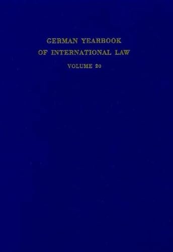 Stock image for German Yearbook of International Law / Jahrbuch fr Internationales Recht. for sale by SKULIMA Wiss. Versandbuchhandlung