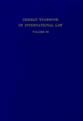 9783428041589: German Yearbook of International Law / Jahrbuch Fur Internationales Recht: Vol. 2 (1977) (German Yearbook of International Law/ Jahrbuch Fur Internationales Recht, 20)