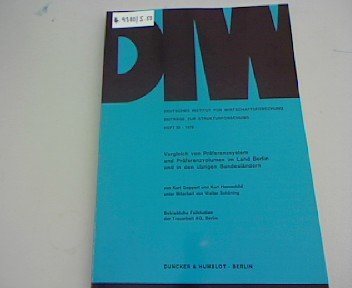 Vergleich von PraÌˆferenzsystem und PraÌˆferenzvolumen im Land Berlin und in den uÌˆbrigen BundeslaÌˆndern: Betriebliche Fallstudien der Treuarbeit AG, ... zur Strukturforschung) (German Edition) (9783428044511) by Geppert, Kurt