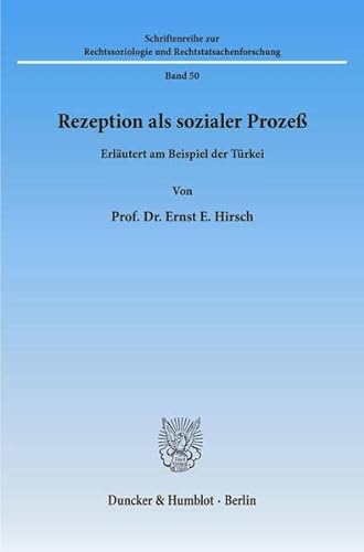 Rezeption als sozialer ProzeÃŸ - Hirsch, Ernst E.