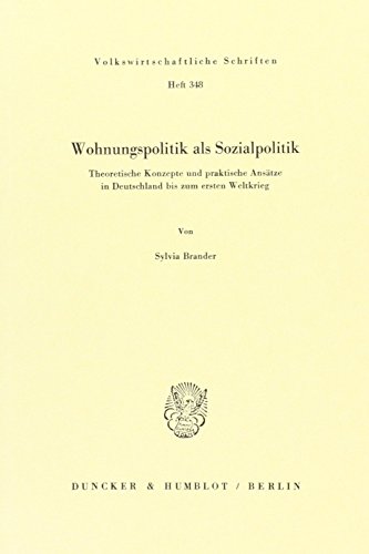 Wohnungspolitik als Sozialpolitik.