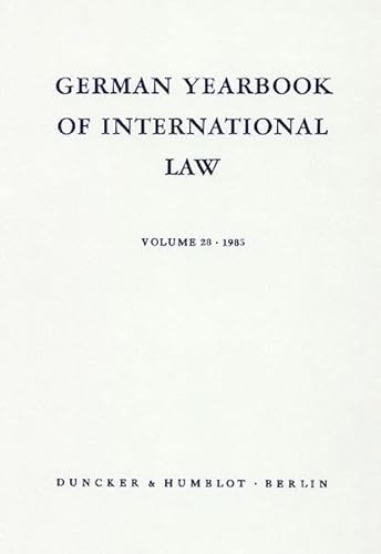 9783428061488: German Yearbook of International Law 1985/ Jahrbuch Fur Internationales Recht 1985