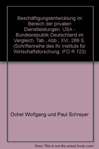 Beispielbild fr Beschftigungsentwicklung im Bereich der privaten Dienstleistungen. zum Verkauf von SKULIMA Wiss. Versandbuchhandlung