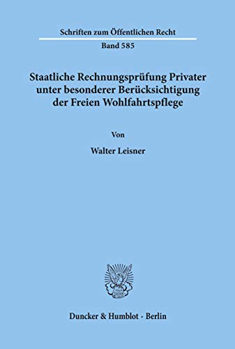 Stock image for Staatliche Rechnungsprfung Privater. for sale by Antiquariat  Werner Haschtmann