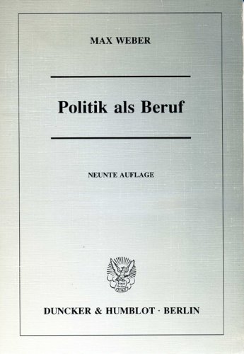 Imagen de archivo de Politik als Beruf a la venta por medimops