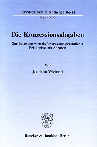 Die Konzessionsabgaben.