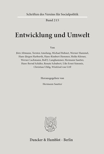 9783428073887: Entwicklung Und Umwelt