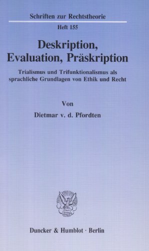 Stock image for Deskription, Evaluation, Prskription. for sale by SKULIMA Wiss. Versandbuchhandlung