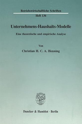 Unternehmens-Haushalts-Modelle.