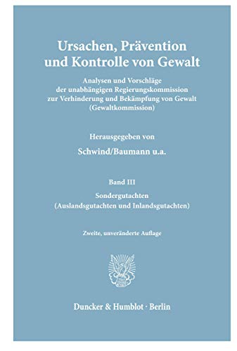 Ursachen, Prävention und Kontrolle von Gewalt II