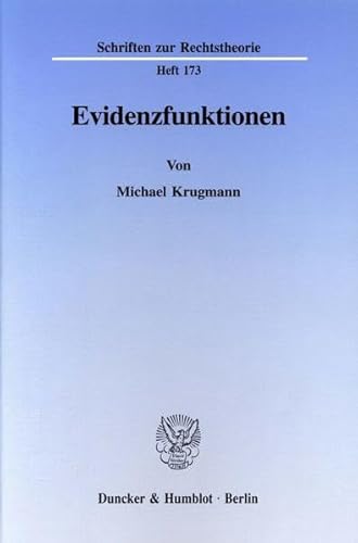Stock image for Evidenzfunktionen. for sale by Kloof Booksellers & Scientia Verlag
