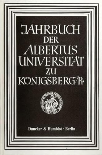 Beispielbild fr Jahrbuch der Albertus-Universitt zu Knigsberg: Band XXVIIII (1994): BD 29 zum Verkauf von medimops