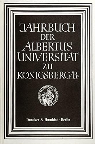 Jahrbuch der Albertus-Universität zu Königsberg: Band XXVIIII (1994): BD 29 - Duncker & Humblot