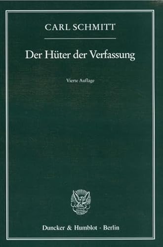Beispielbild fr Der Hter der Verfassung. zum Verkauf von modernes antiquariat f. wiss. literatur