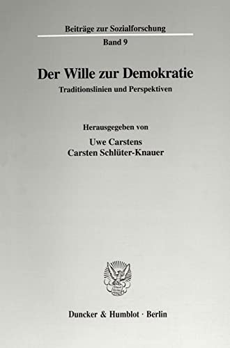 Stock image for Der Wille zur Demokratie for sale by text + tne