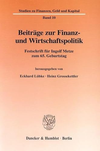 Beiträge zur Finanz- und Wirtschaftspolitik.