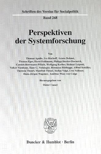 9783428099702: Perspektiven Der Systemforschung