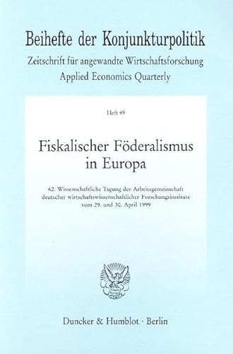 Fiskalischer Föderalismus in Europa.