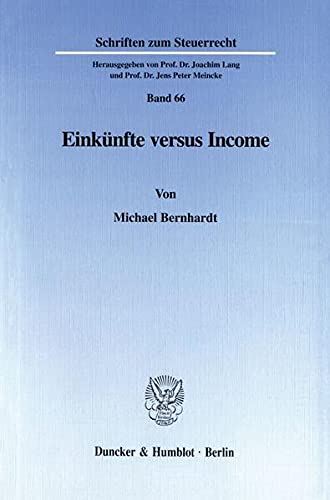 Stock image for Einknfte versus Income. for sale by SKULIMA Wiss. Versandbuchhandlung