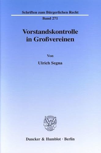 Beispielbild fr Vorstandskontrolle in Grovereinen. zum Verkauf von SKULIMA Wiss. Versandbuchhandlung