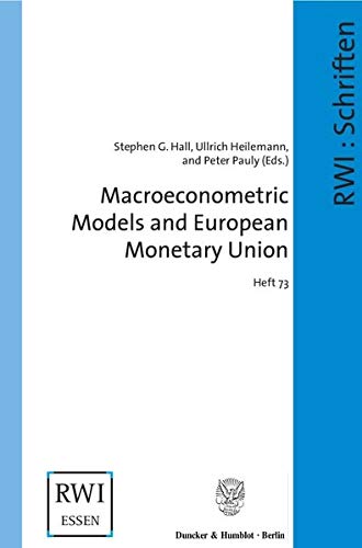 Stock image for Macroeconometric Models and European Monetary Union. for sale by SKULIMA Wiss. Versandbuchhandlung