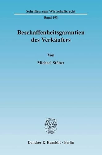 9783428118786: Beschaffenheitsgarantien Des Verkaufers