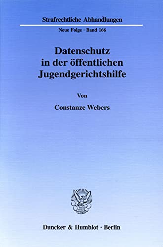 Stock image for Datenschutz in der ffentlichen Jugendgerichtshilfe. for sale by SKULIMA Wiss. Versandbuchhandlung