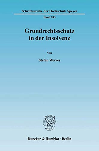 9783428121090: Grundrechtsschutz in Der Insolvenz