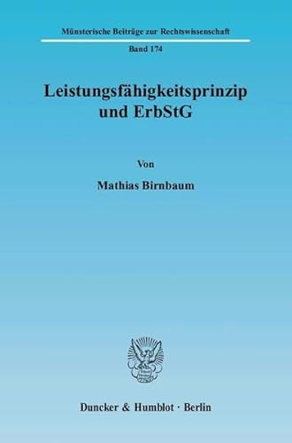 9783428124763: Leistungsfahigkeitsprinzip Und Erbstg